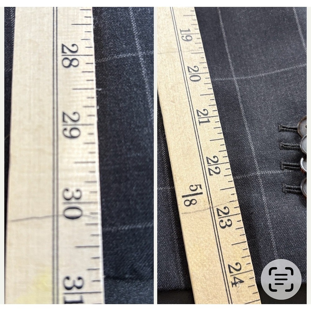 Suitsupply Brescia Gray 42R Suit Vitale Barberis Canonico 110 Wool Windowpane - Picture 11 of 16